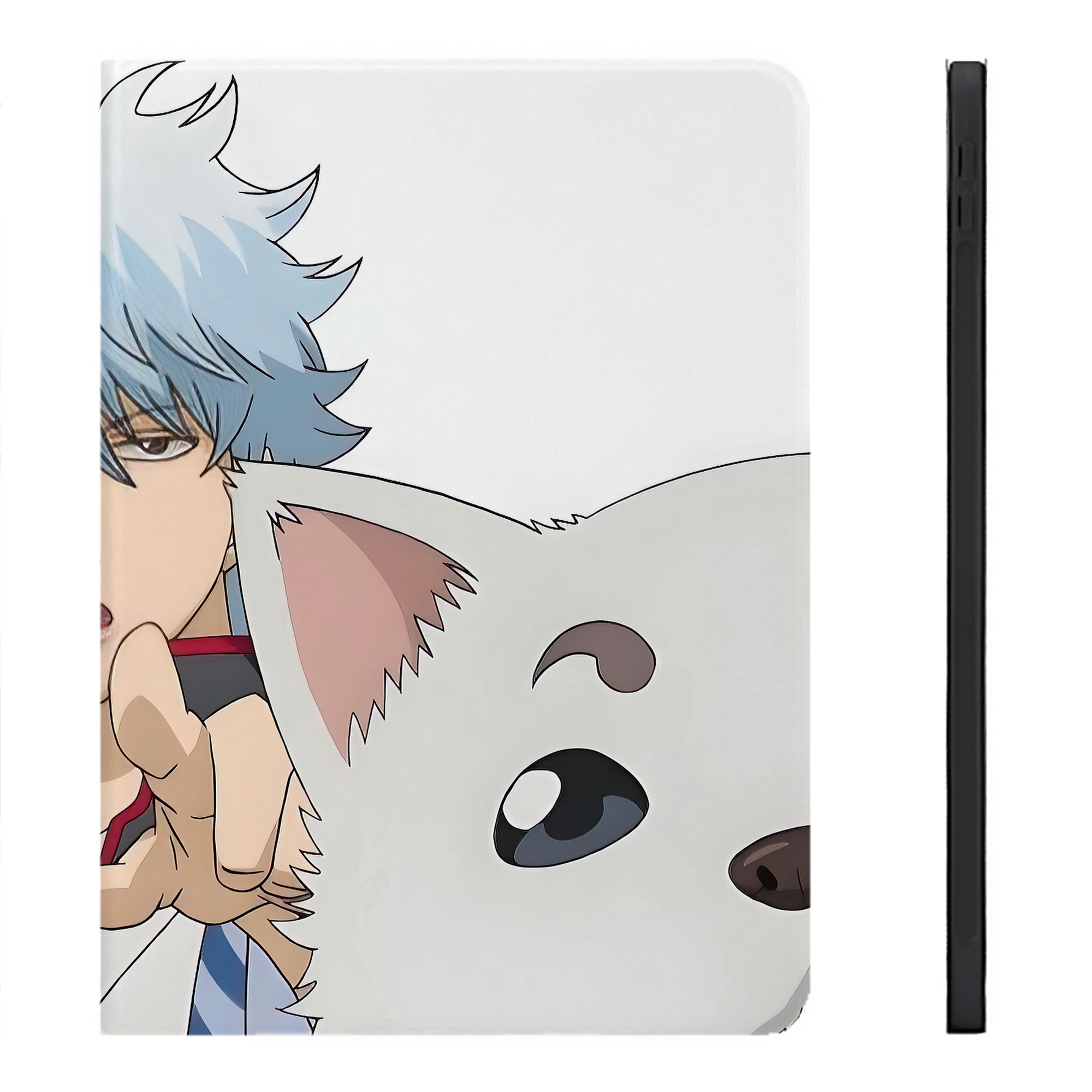 （画像用） ぎんたま 坂田銀時（さかたぎんとき） 神楽 志村新八（しむら しんぱち） GINTAMA Sakata Gintoki Kagura Shimura Shinpachi IPadケース ペンホルダー付き ブックスタイルデザイン